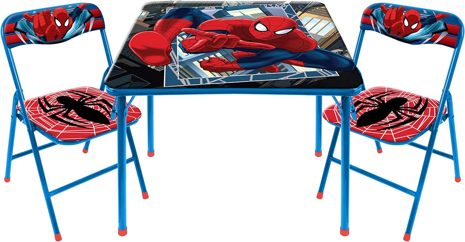 Marvel Spiderman 3 Piece Children s Activity Square Table and