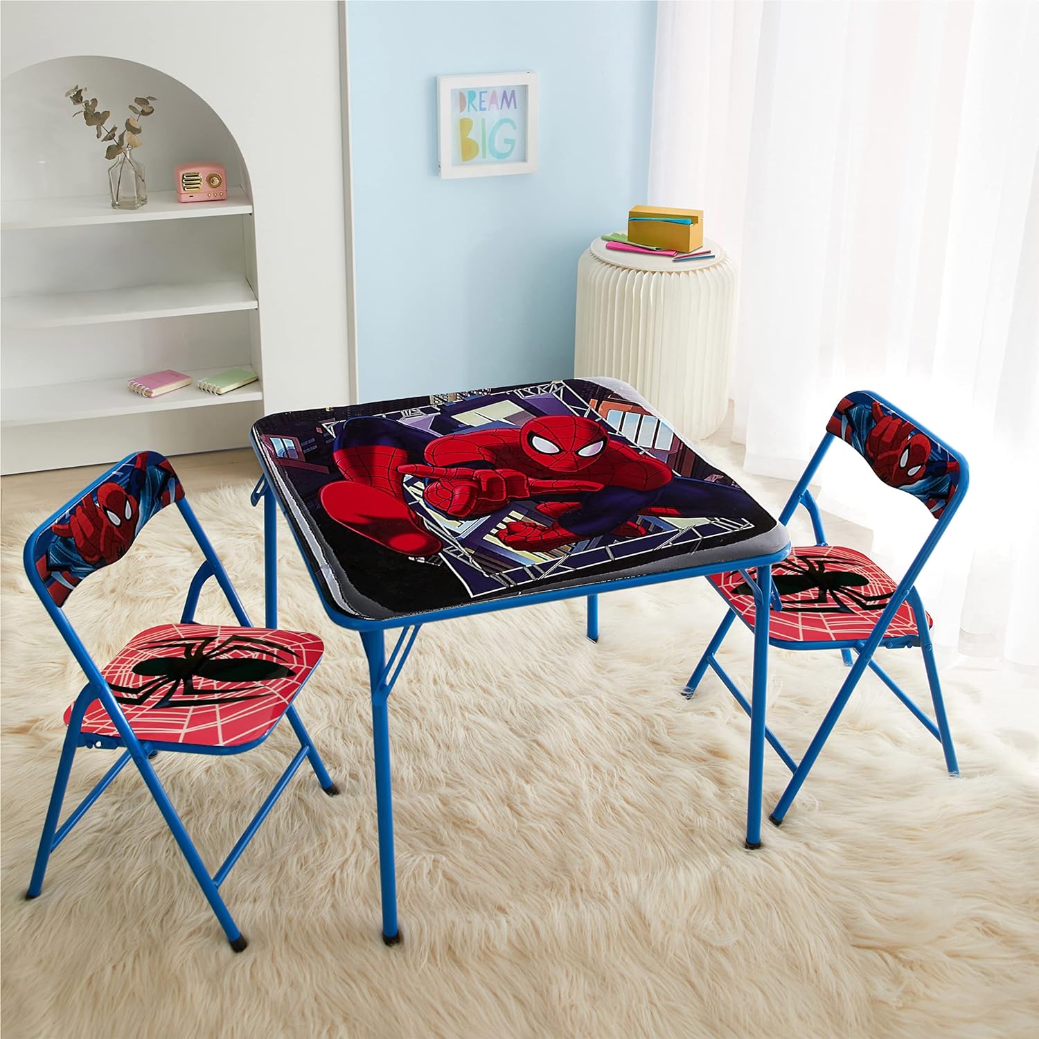 Marvel Spiderman 3 Piece Children s Activity Square Table and